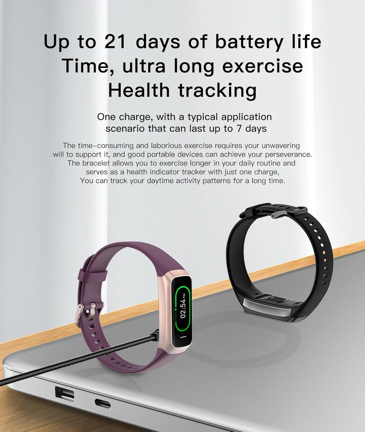 Amoled Health & Fitness Tracker Watch for Men & Women - Slim Design, 25 Sports Modes, Heart Rate & Blood Pressure Monitor, IP68 Waterproof, Step Counter, Alarm & Stopwatch Features